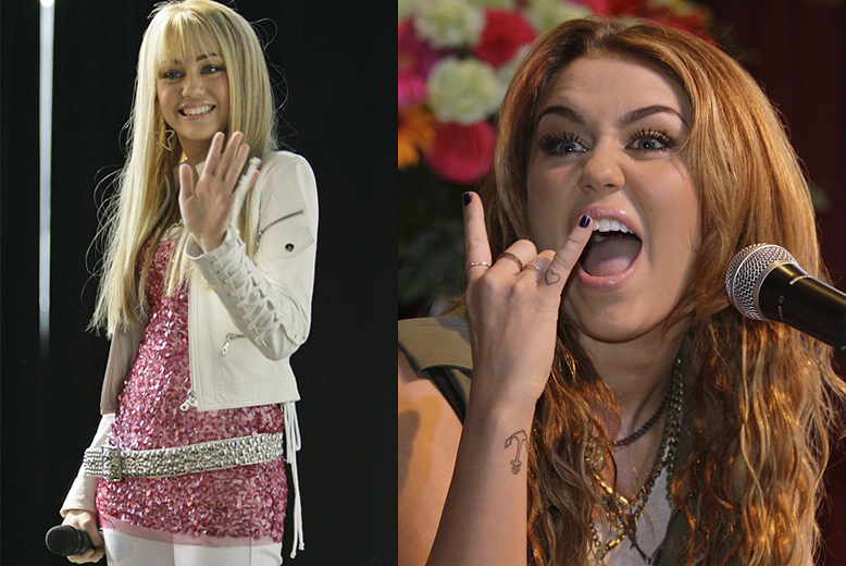 Miley var länge en idol i och med sin karaktär Hannah Montana. Den idoliseringen slaktade hon fort.