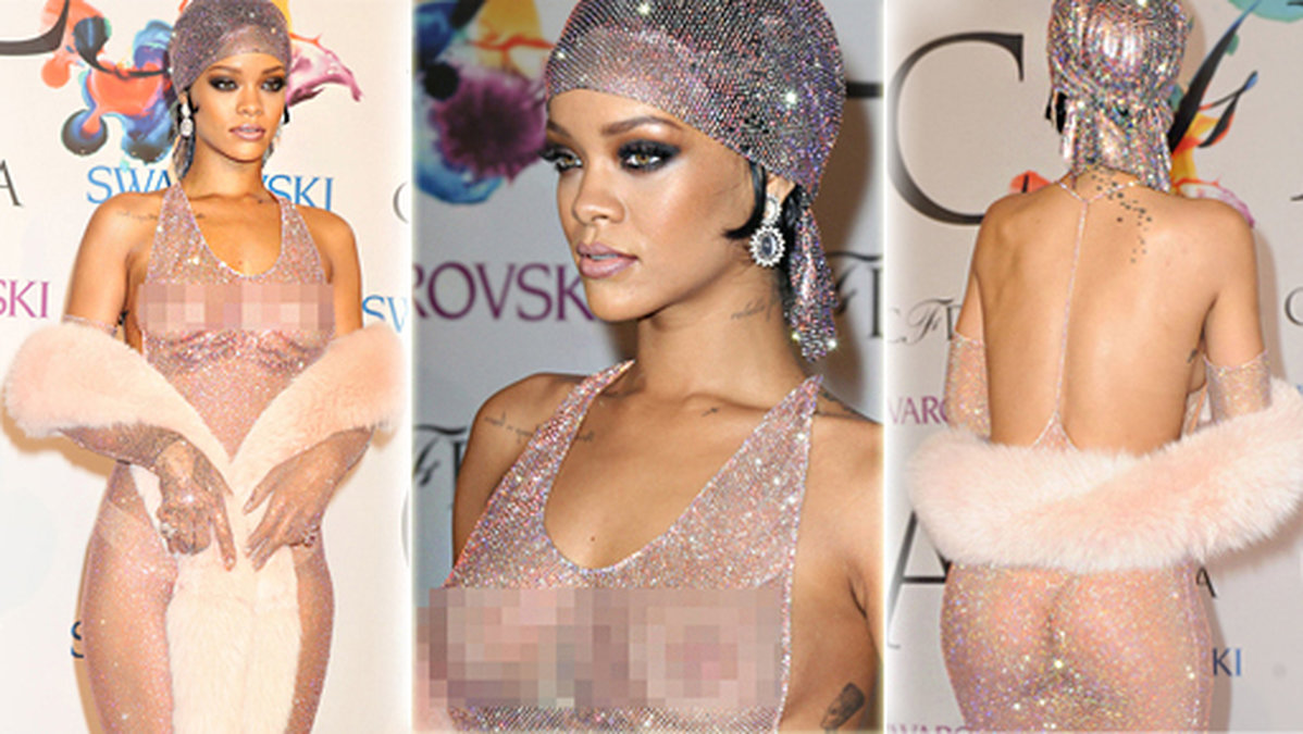 Rihanna på CFDA Awards under måndagen.