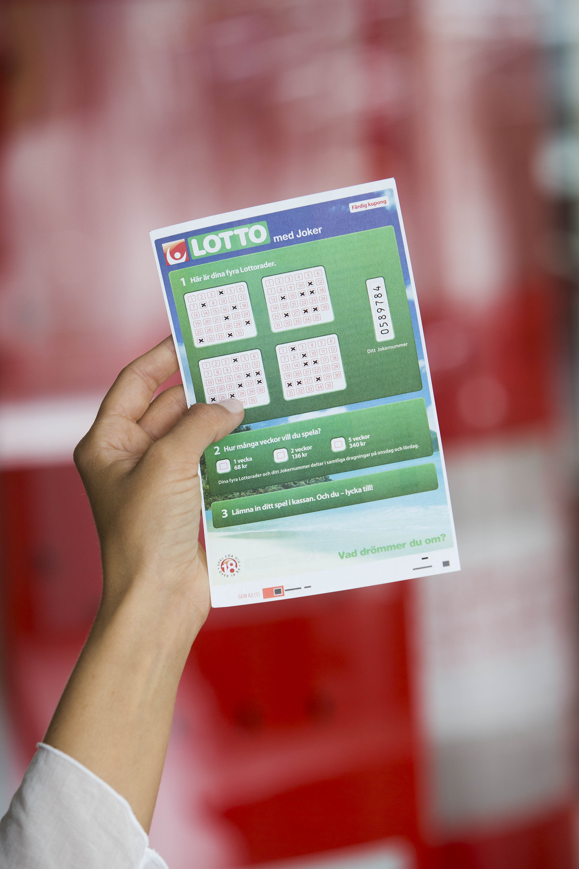 En kupong från Lotto En kupong från Lotto