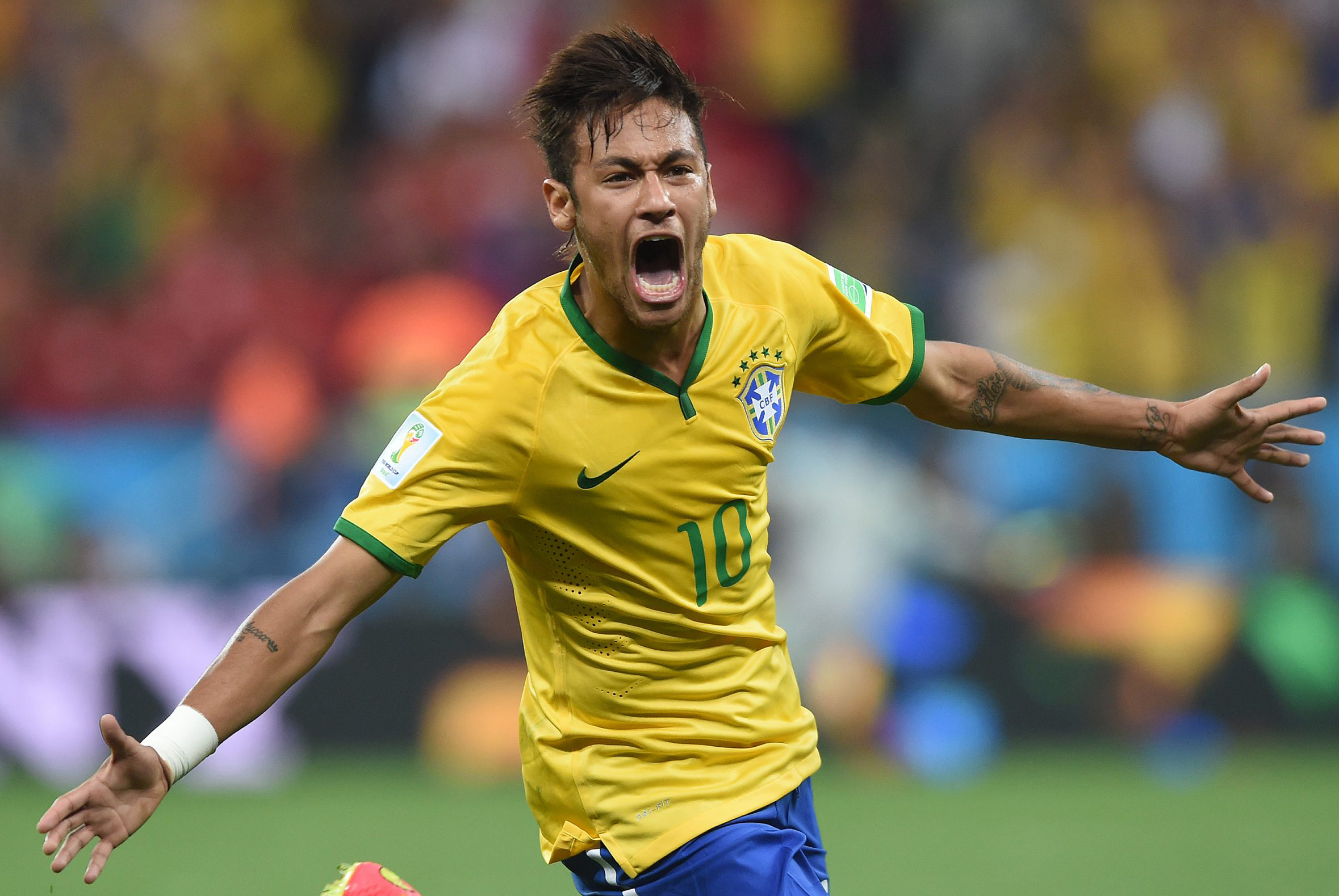 3. Neymar, Brasilien. När VM 2014 i Brasilien kommer att summeras kommer Neymar att vara en av förgrundsfigurerna – oavsett hur turneringen slutar för värdlandet. Delar också skytteligaledningen på fyra mål. 3. Neymar, Brasilien. När VM 2014 i Brasilien kommer att summeras kommer Neymar att vara en av förgrundsfigurerna – oavsett hur turneringen slutar för värdlandet. Delar också skytteligaledningen på fyra mål.