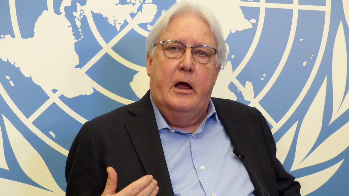 Martin Griffiths slutar som FN:s chef för humanitära frågor i juni. Arkivbild.