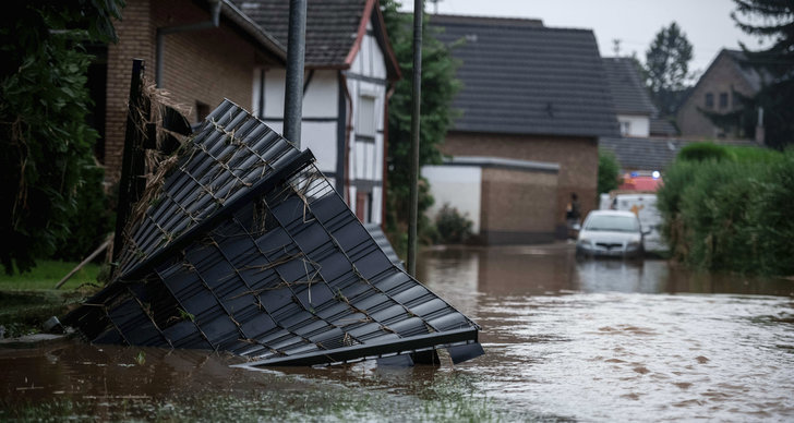 översvämning, Tyskland, Belgien