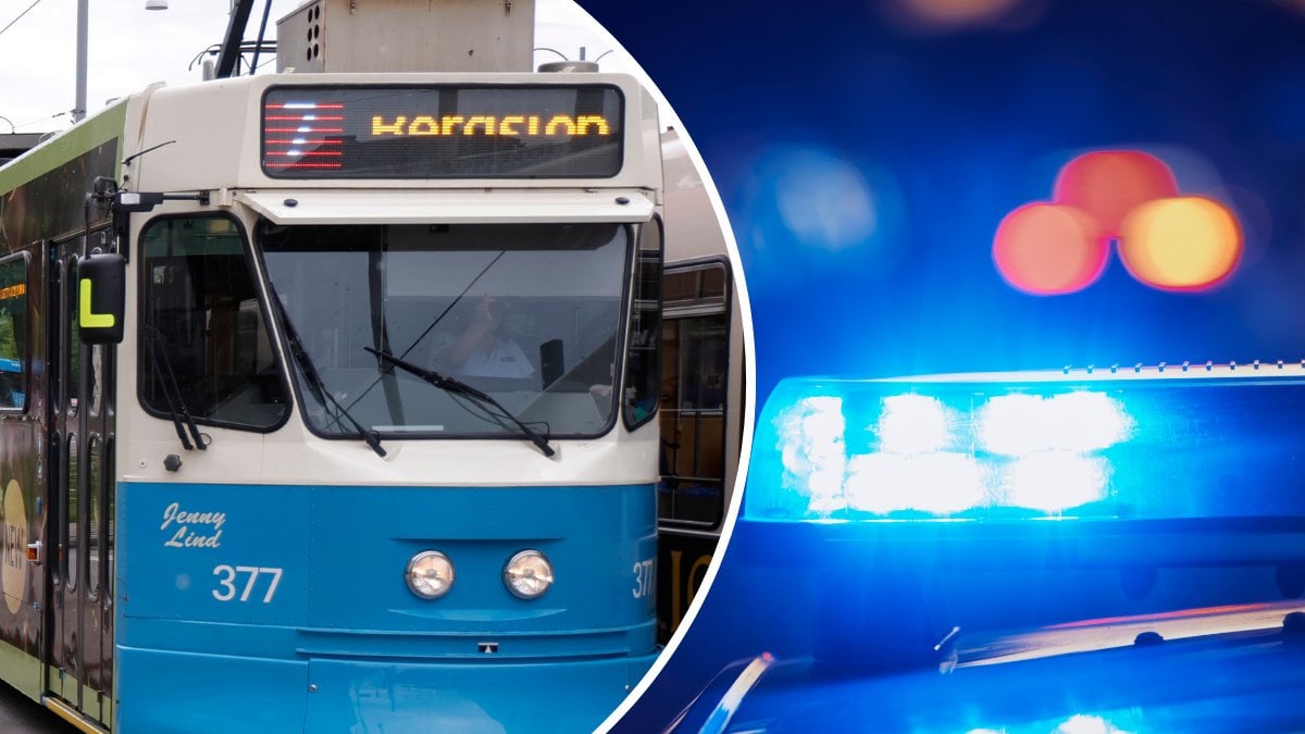 Kvinna påkörd av spårvagn i Göteborg – livshotande skador
