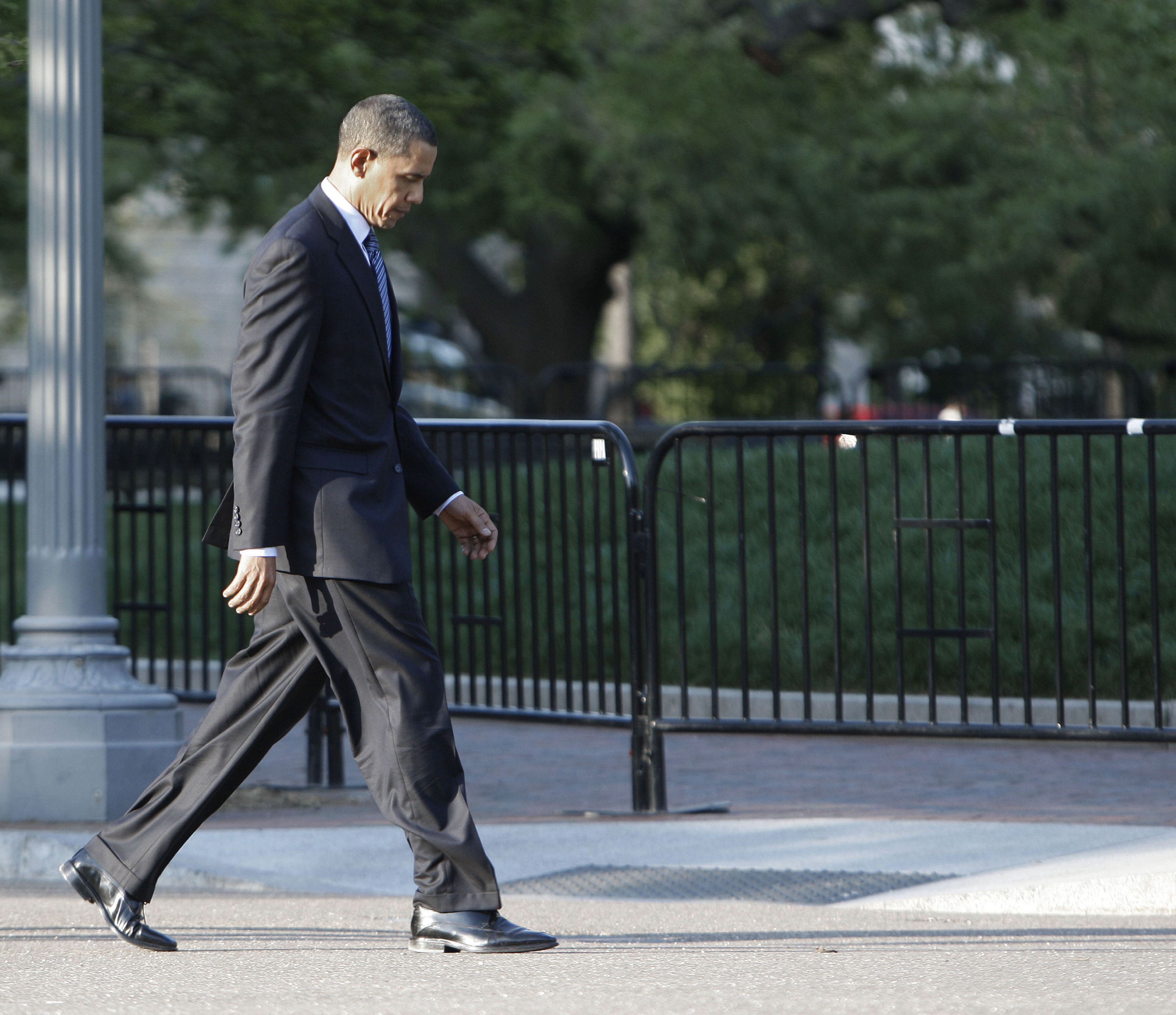 USA:s president Barack Obama på väg till mötet om kärnvapen i händerna på terrorister.