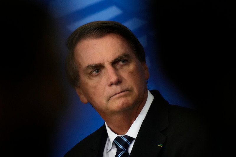 Brasiliens president, Jair Bolsonaro, på en ceremoni i januari 2022.
