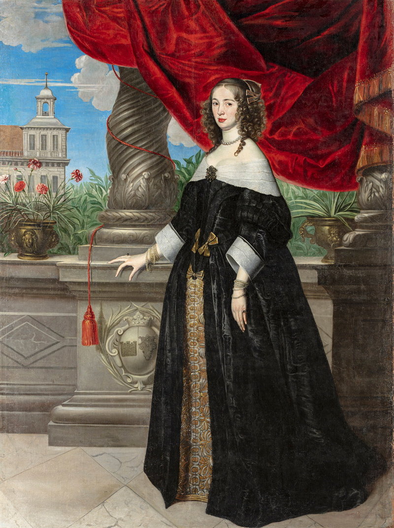 Den första slottsfrun Anna Margareta von Haugwitz växte upp i det trettioåriga krigets Tyskland och blev riksrådshustru och grevinna. Hon lät uppföra Skoklosters slott 1654 med sin make. Pressbild.