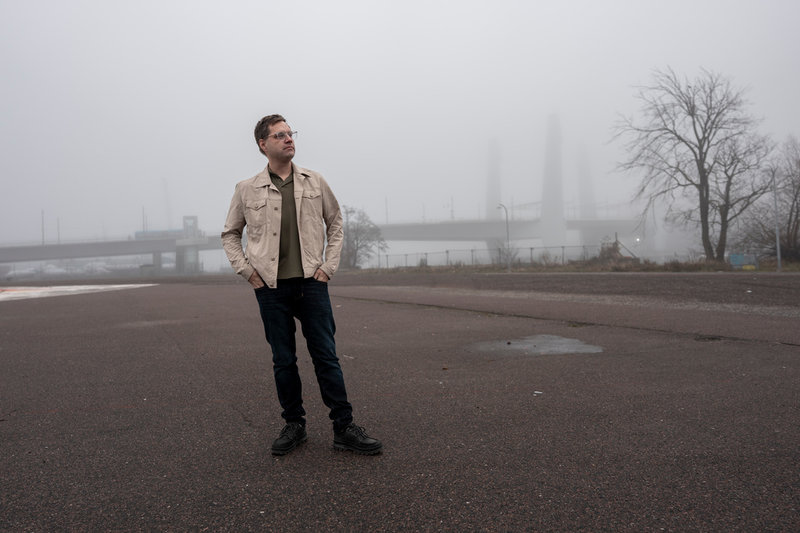 Homerun Festivals vd Peter Arkhult vid Frihamnen arena i Göteborg där den nya festivalen Butterfly ska arrangeras. 