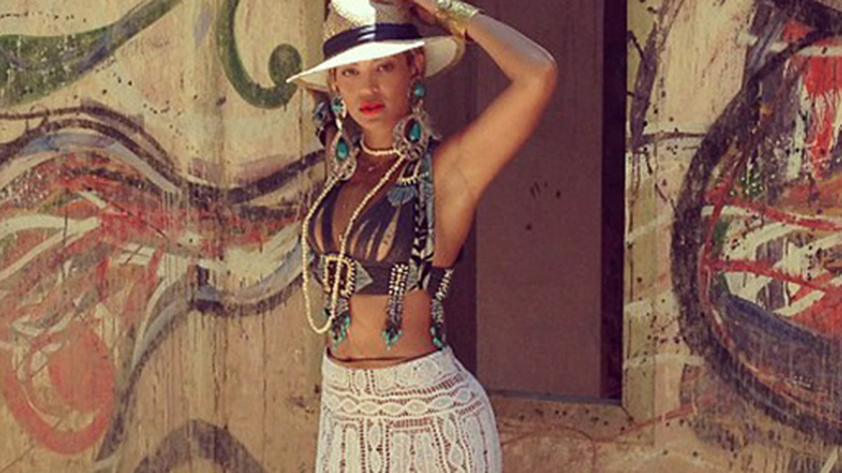 Beyonce bjuder på en selfie från Brasilien.