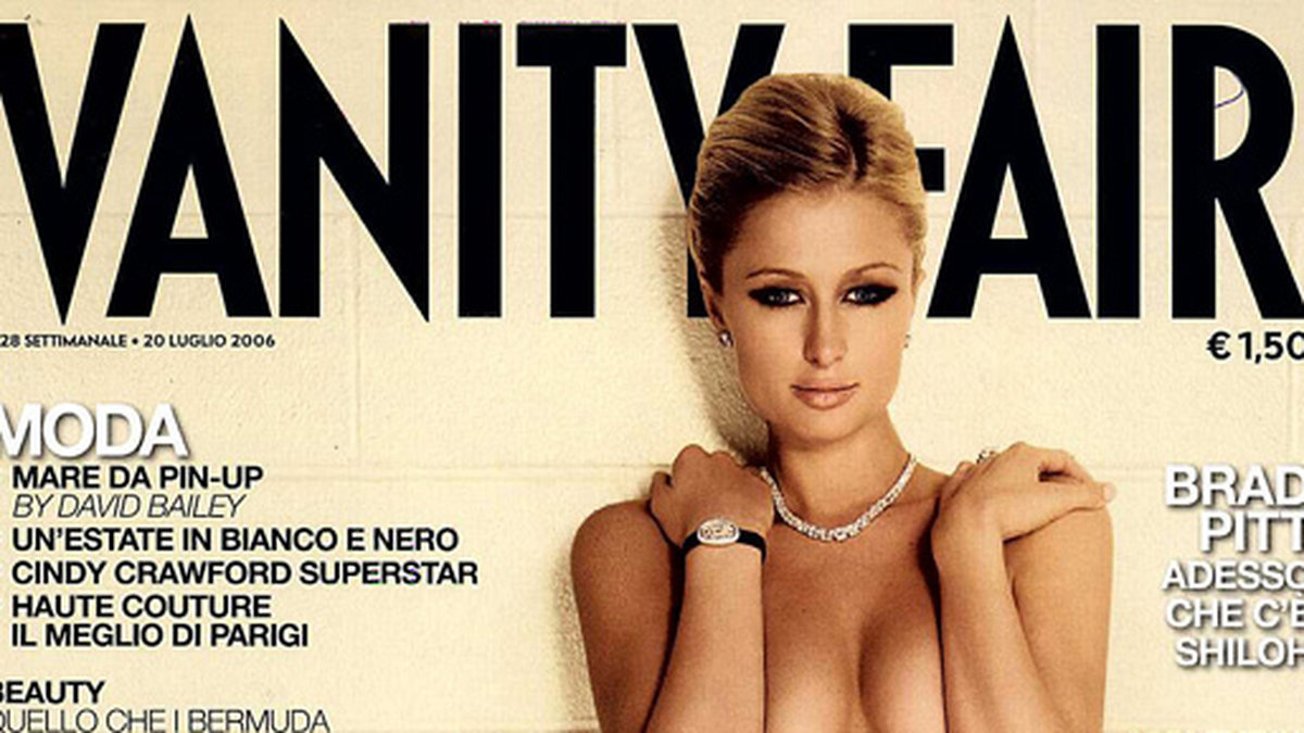 Paris Hilton på omslaget till Vanity Fair.