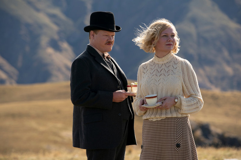 Jesse Plemons och Kirsten Dunst är båda Oscarsnominerade för sina insatser i 'The power of the dog', som kan bli en stor vinnare på Oscarsgalan. Pressbild.
