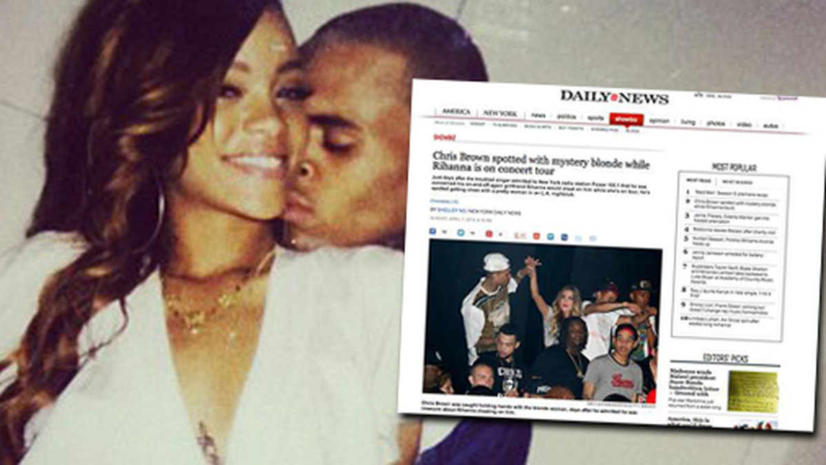 Chris Brown och Rihanna är ett par igen. Men han verkar ha lite svårt att hålla fingrarna i styr.
