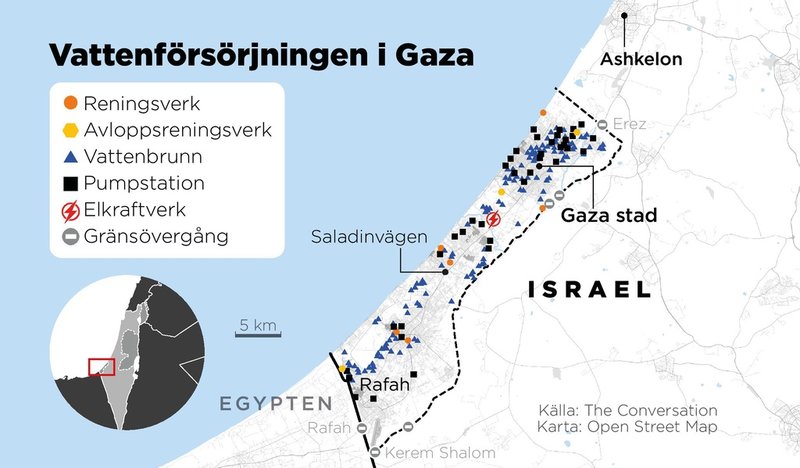 Vattenförsörjningen i Gaza.