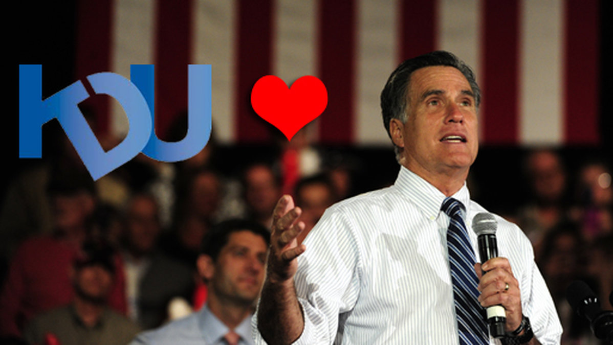 KDU ger nu sitt stöd till Mitt Romney.