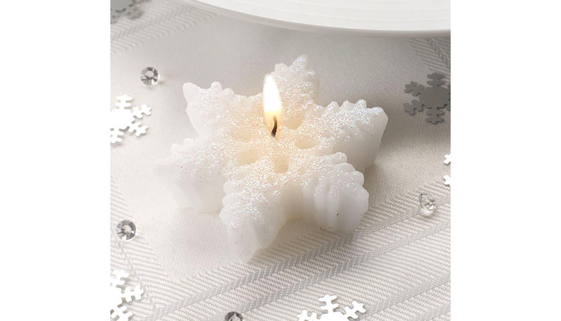 Värmeljus snöflinga