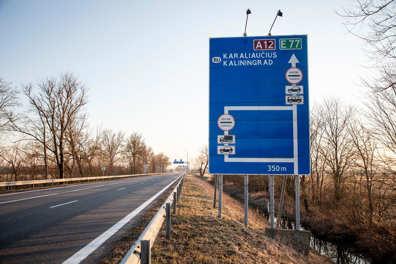 Vägen mot gränsen till ryska Kaliningrad. Bild från i våras.