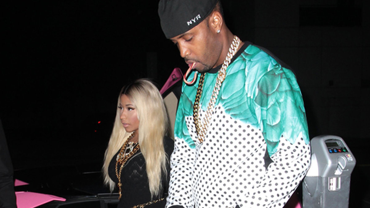 Nicki Minaj anländer till sin födelsedagsmiddag på restaurangen Philippe i Beverly Hills. 