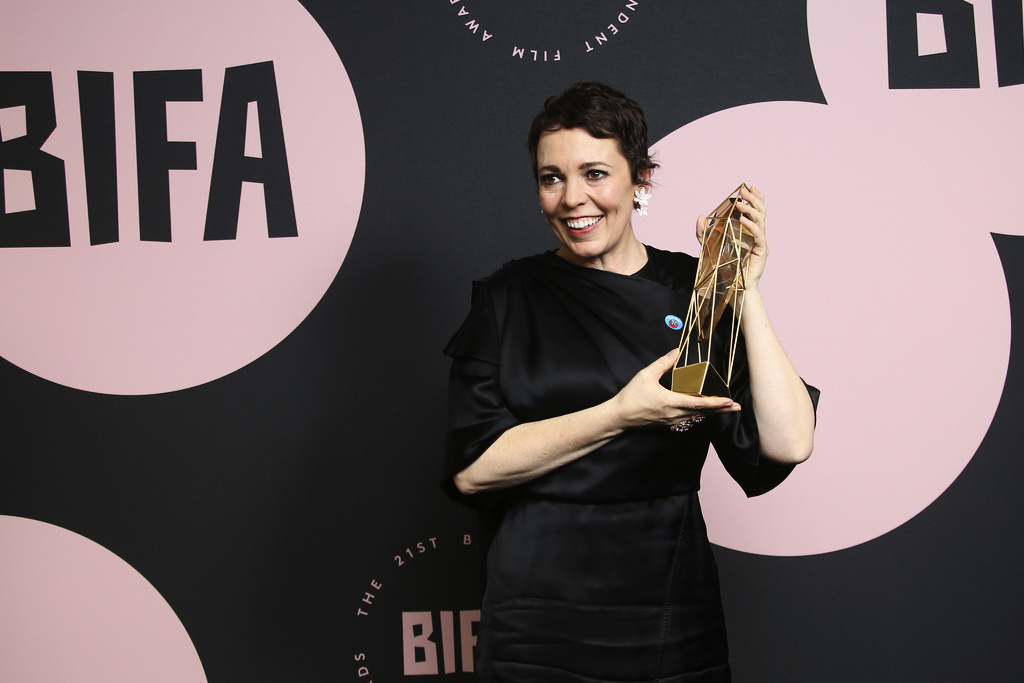 Olivia Colman vann pris för bästa kvinnliga skådespelare 2018 på BIFA. Arkivbild.