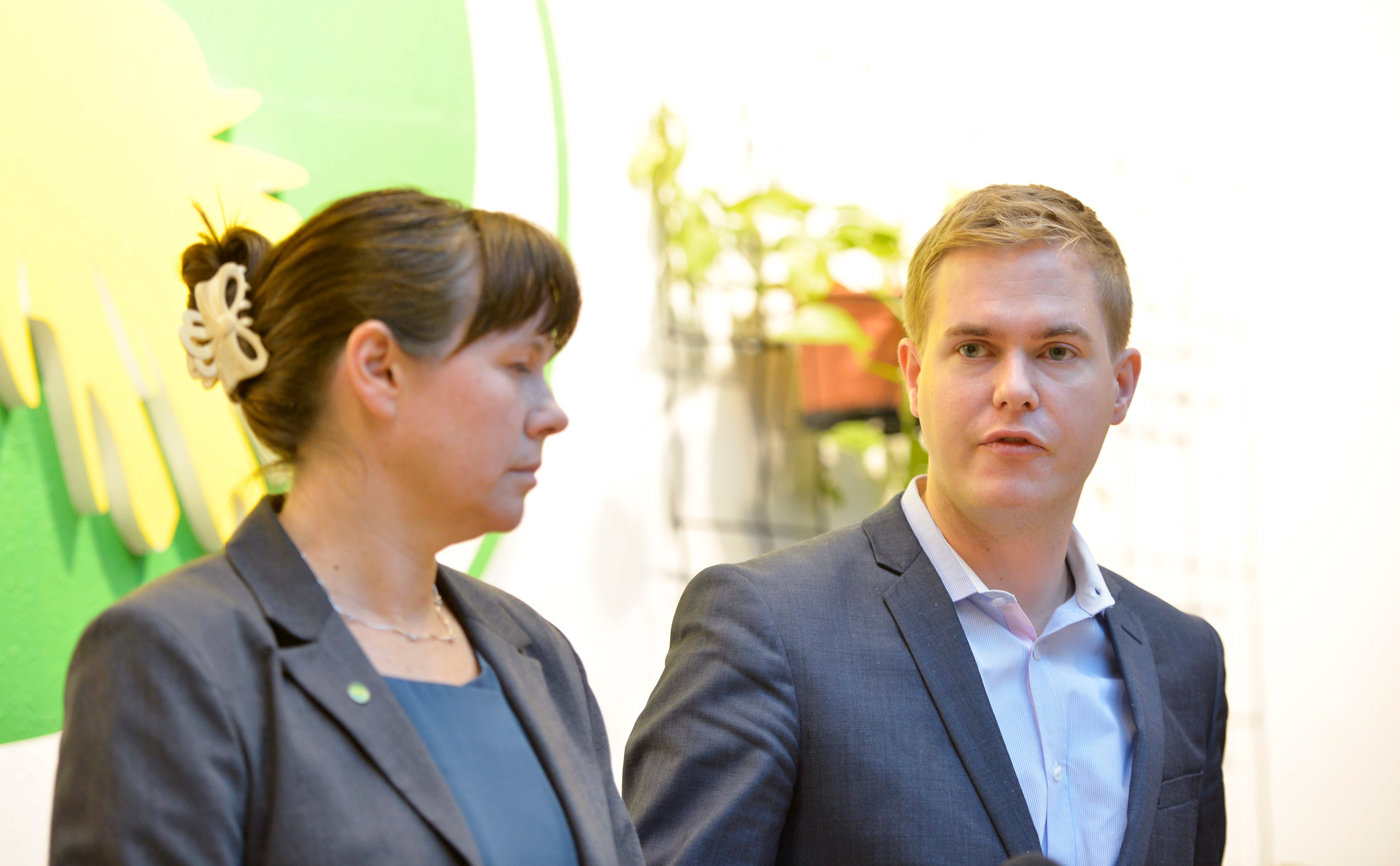 Åsa Romson och Gustav Fridolin.