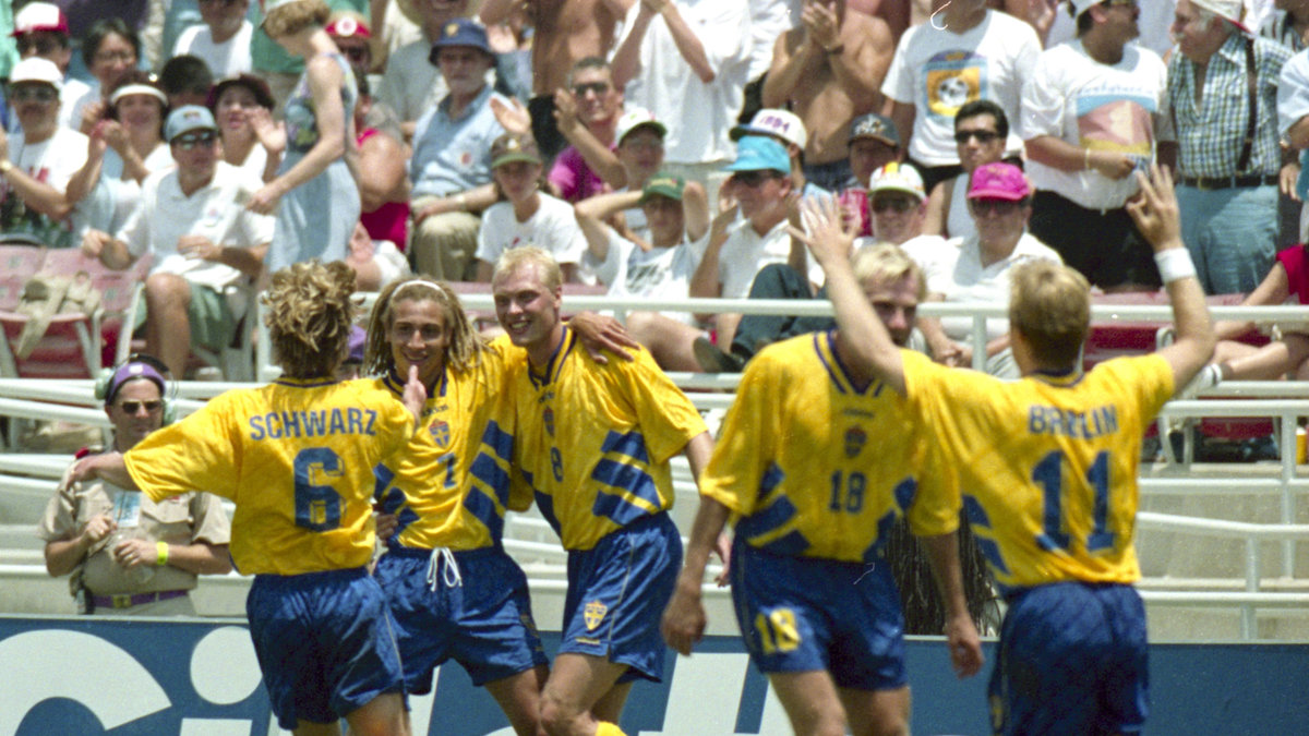 Matchen som Sverige vann med 4–0. 