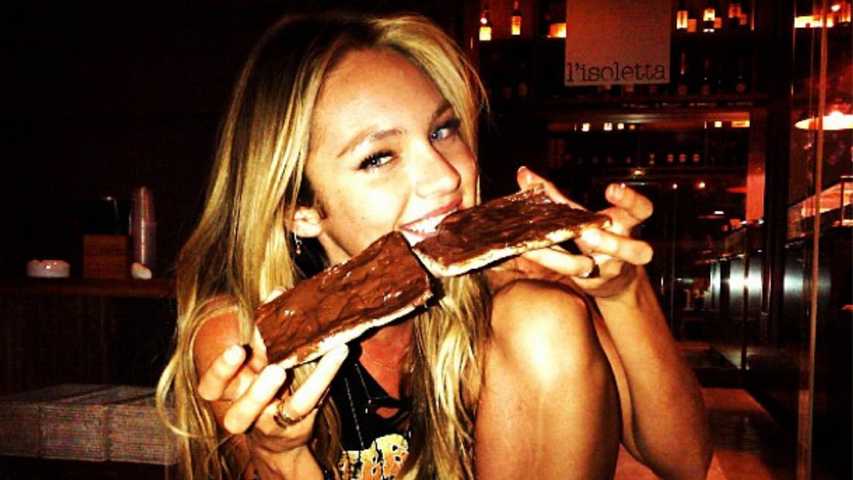 Candice Swanepoel gillar också Nutella.