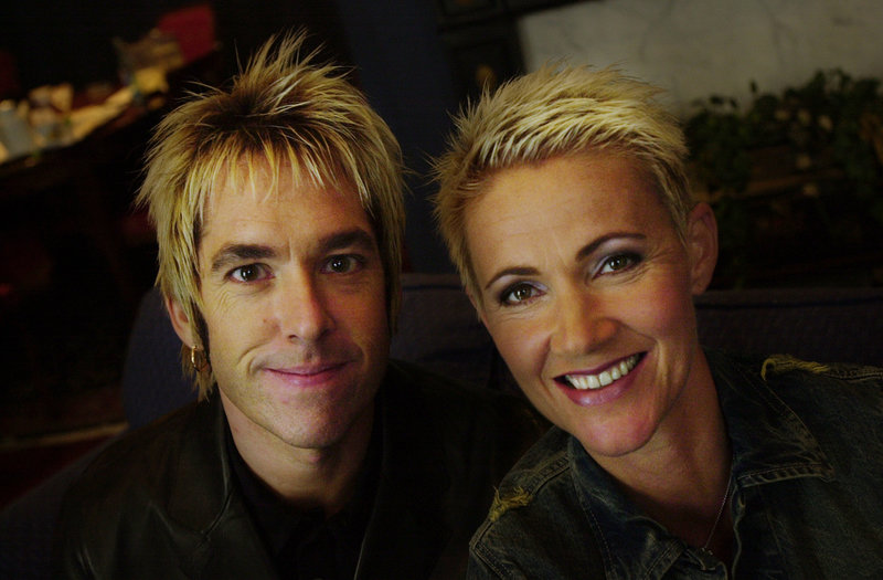 Per Gessle och Marie Fredriksson i Roxette. Arkivbild från 2001.