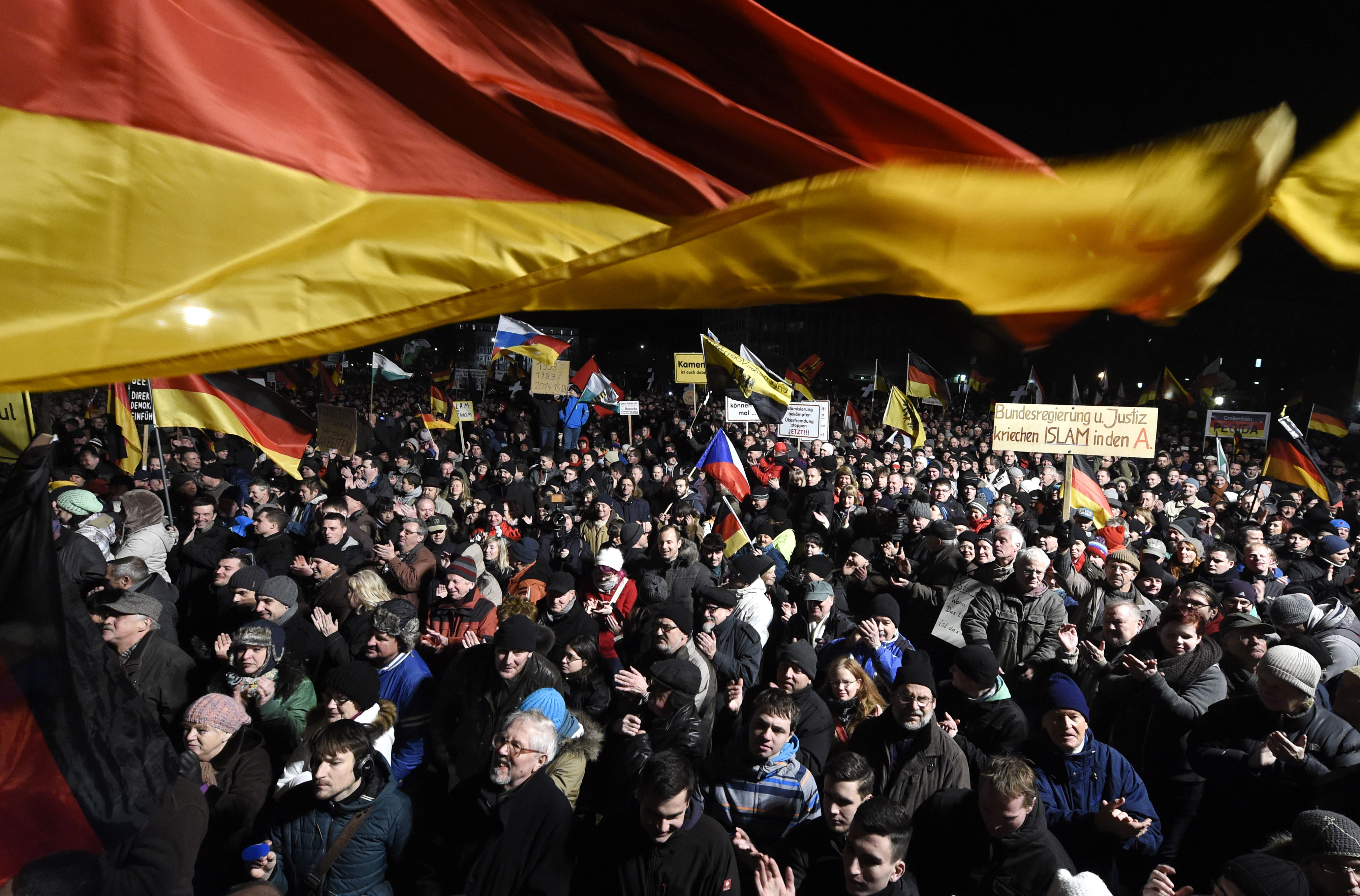 Pegida-demonstration i Dresden.