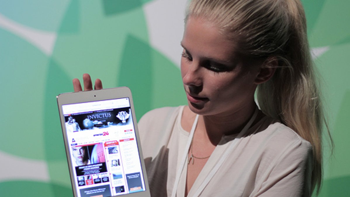 Så här såg det ut när Nyheter24:s Emma Malmlöf testade nya ipad Air under apples event i London. 