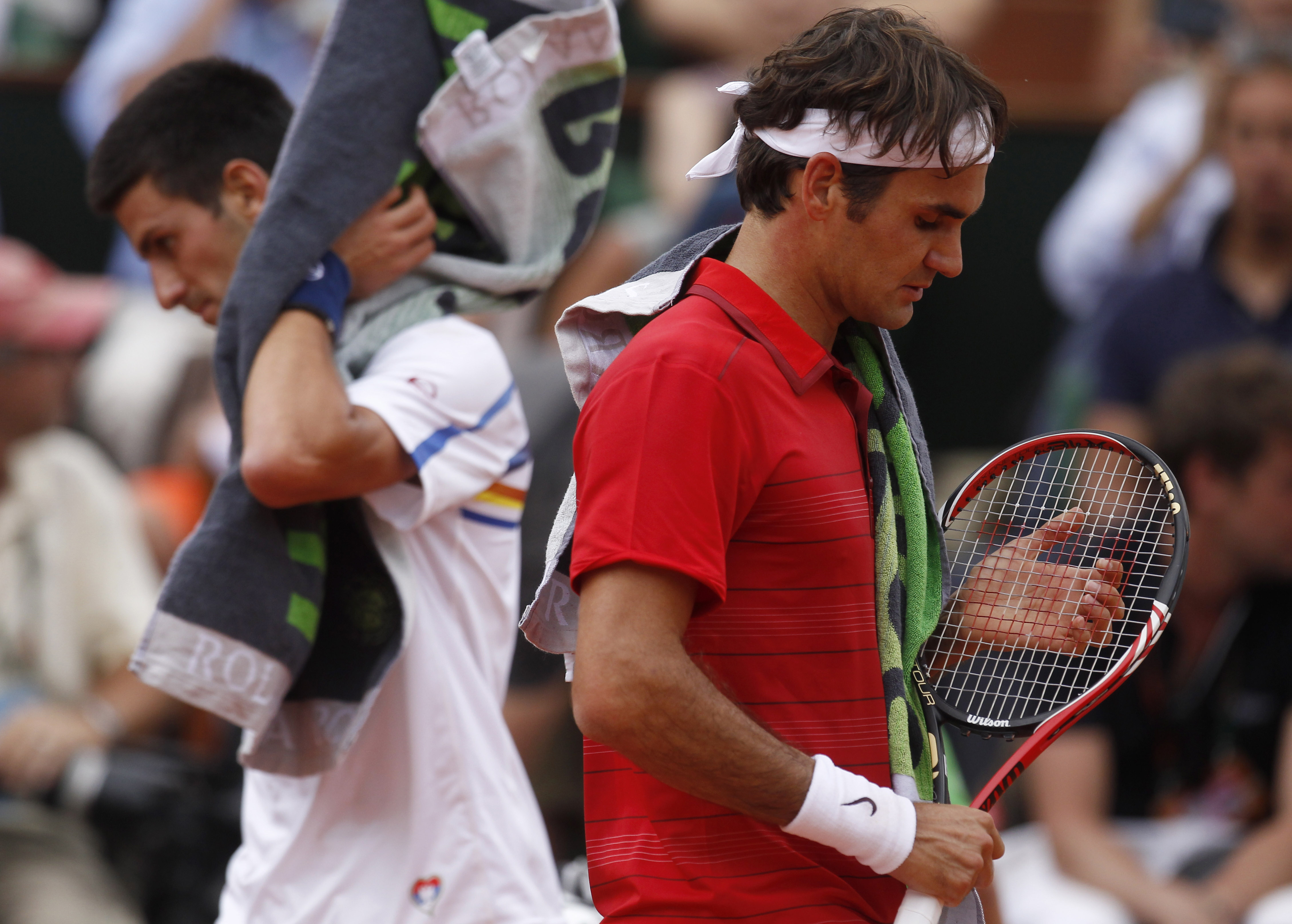 Djokovic och Federer var väldigt fokuserade.