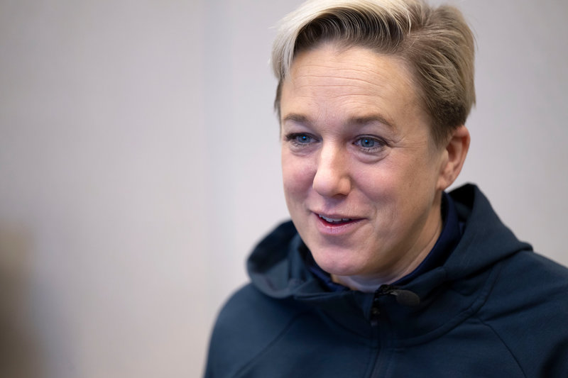 'Jag känner mig oerhört trygg. Vi kan vara trygga och vara i en miljö där man kan prestera', säger förbundskapten Kajsa Bergqvist.
