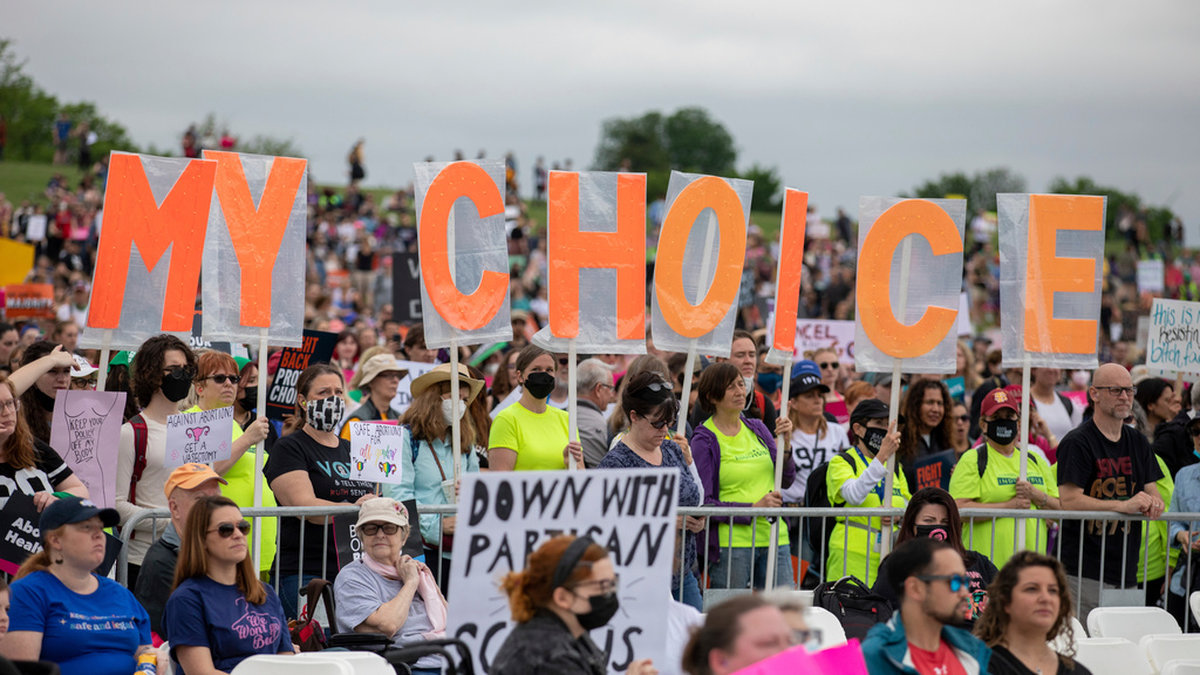 'Mitt val' var temat när människor över hela USA demonstrera för aborträtten.