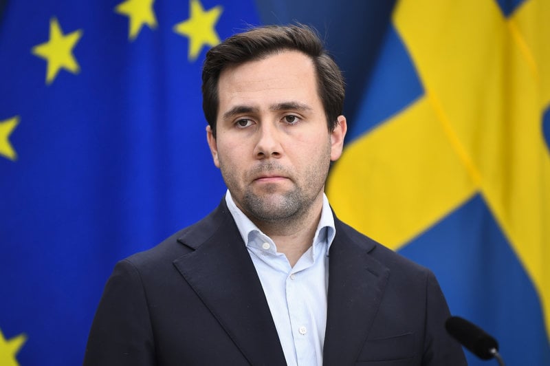 Bistånds- och utrikeshandelsminister Benjamin Dousa (M). Foto: Lars Schröder/TT Bistånds- och utrikeshandelsminister Benjamin Dousa (M). Foto: Lars Schröder/TT