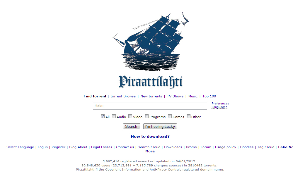 The Pirate Bay-skutan har lyckats hålla sig över vatten trots att det stormat rejält. Finska antipirater drömmer om en annan värld. 