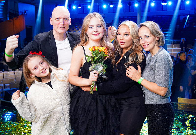 Margaux Flavet med sin familj Margaux Flavet med sin familj