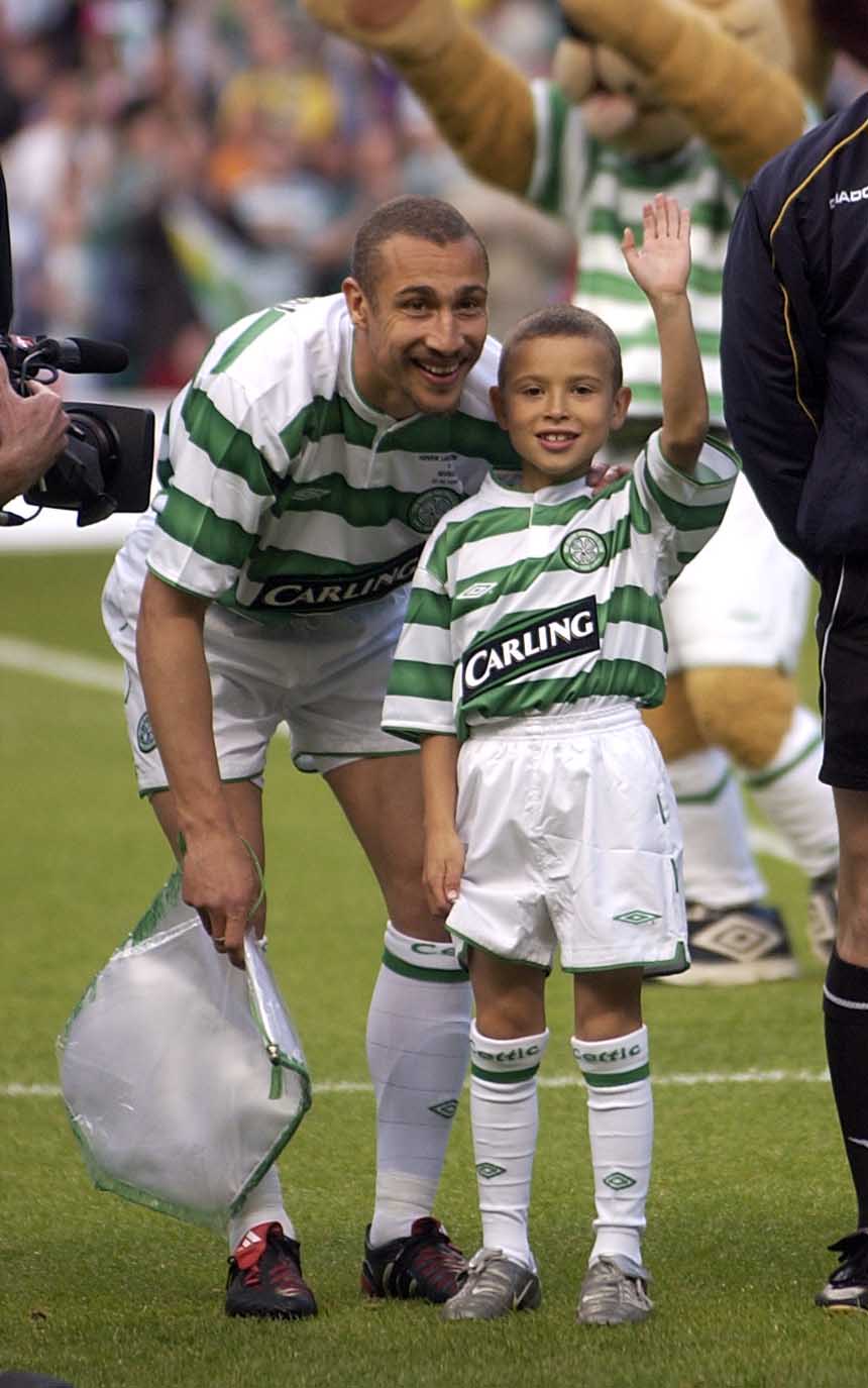 Henrik Larsson med sin son Jordan.