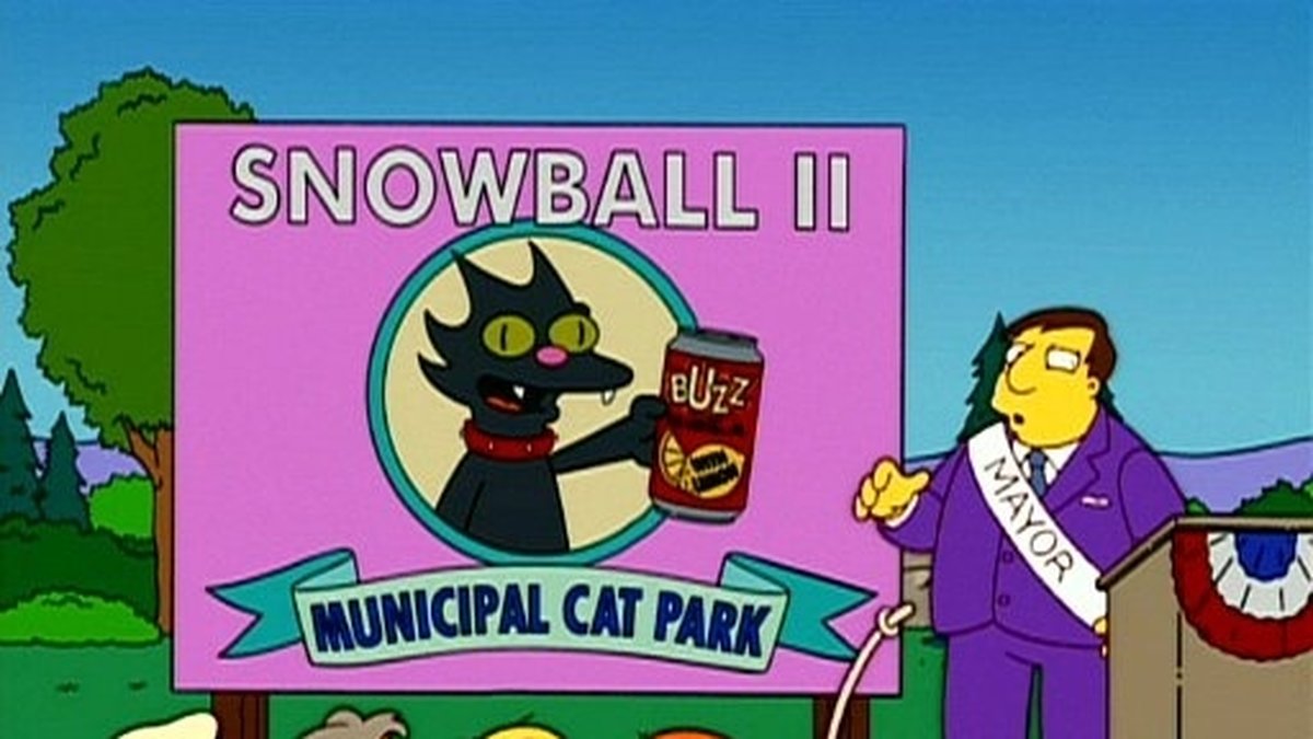 Katter har familjen Simpsons haft gott om, men det är sällan de dör. Så blev dock fallet med Snowball II. Stackaren blev påkörd av Dr. Hibberts bil i "I, Bot".