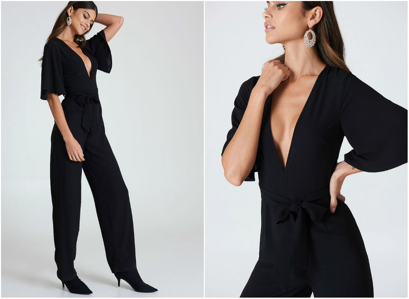 Svart jumpsuit från NA-KD x Kristin Sundberg