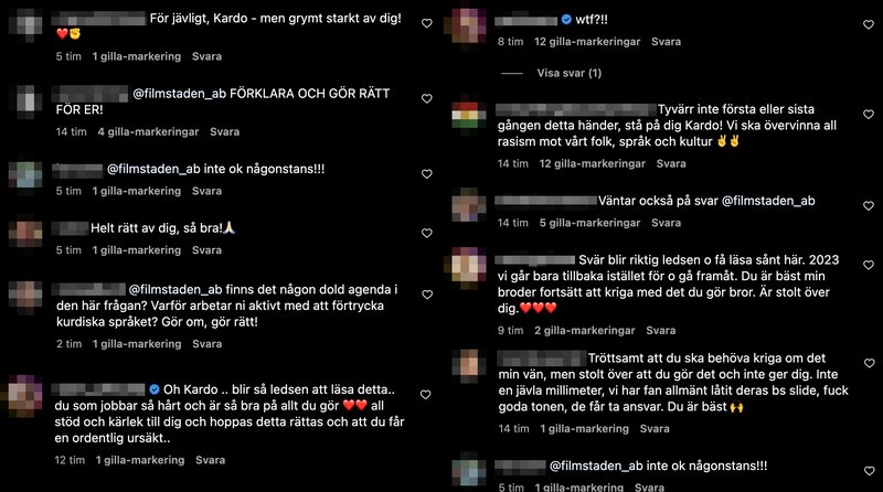 Reaktioner på Kardos inlägg Reaktioner på Kardos inlägg