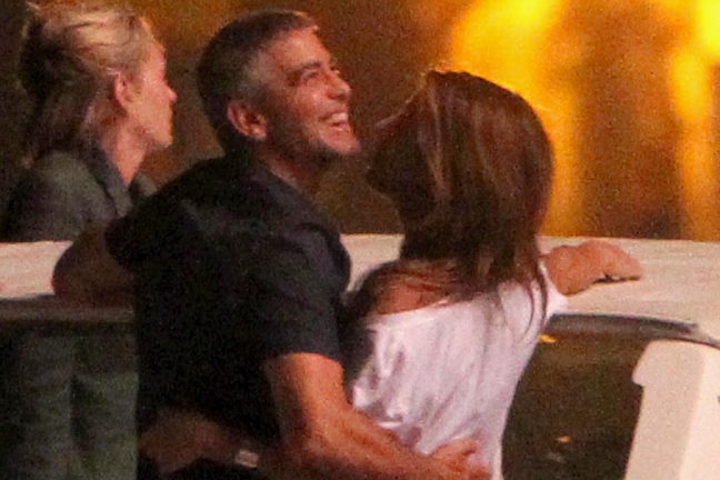 George Clooney och Elisabetta Canalis stod och myste...