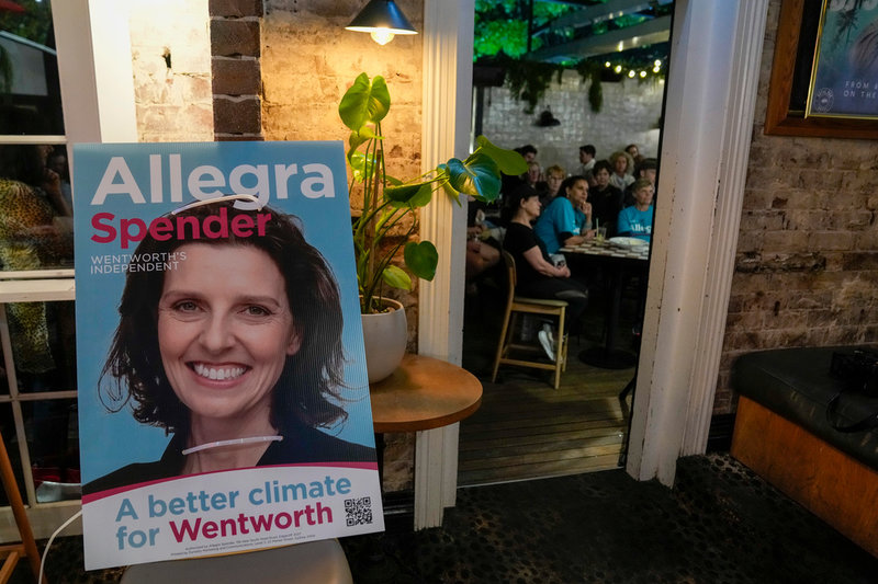 Allegra Spender från Sydney ser ut att säkra en plats i representanthuset.