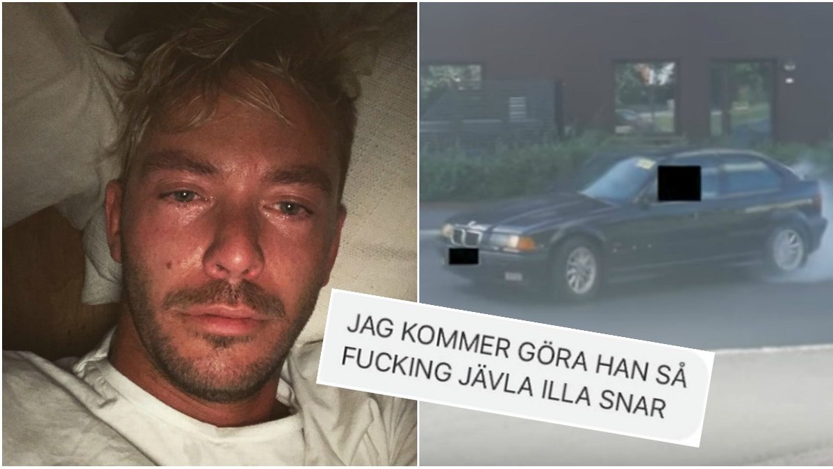 Enligt de två killar som lagt upp en video när de gör en burnout utanför Joakim Lundells hus så har Youtube-profilen hotat dem båda via Messenger. 