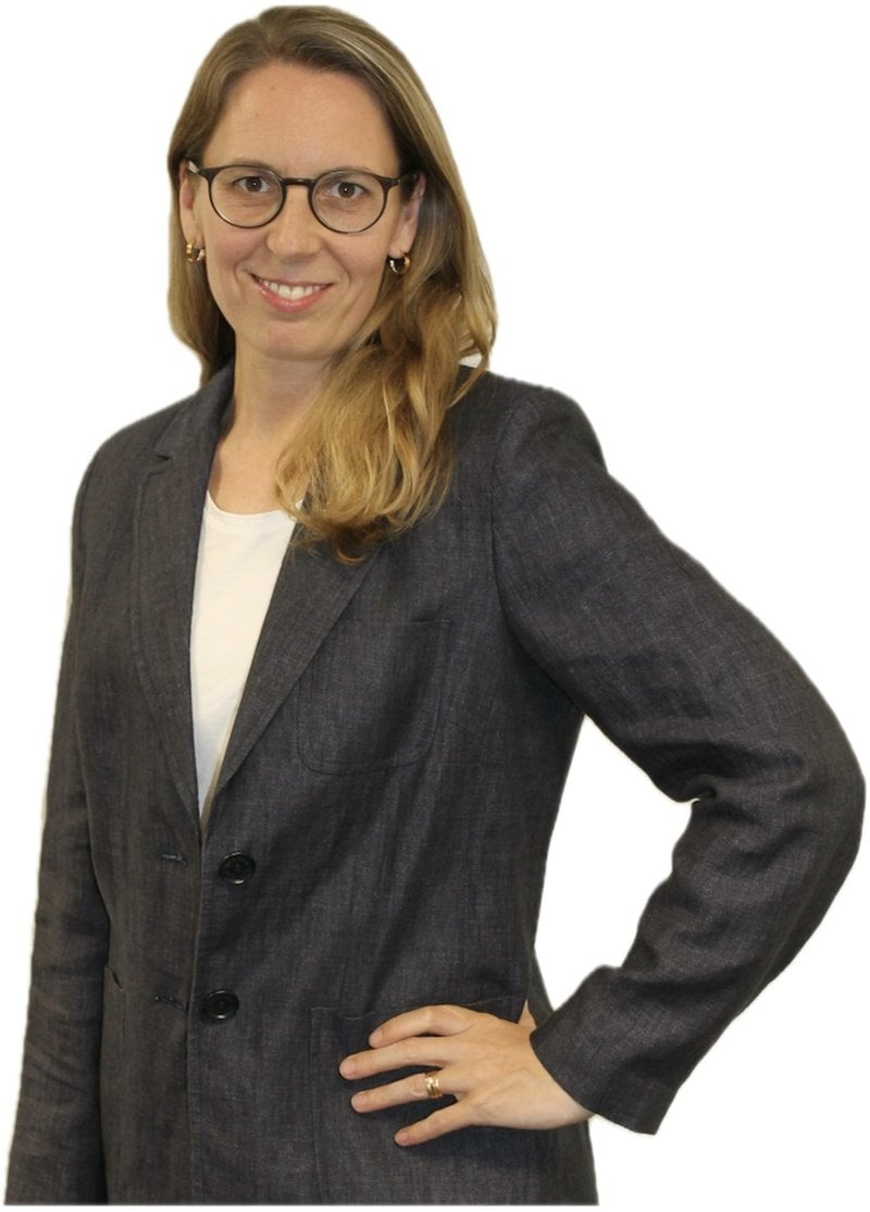 Madeleine Liljegren, doktorand vid Göteborgs universitet och Chalmers tekniska högskola, med klinisk bakgrund som fysioterapeut inom kommunal hälso- och sjukvård. Pressbild.