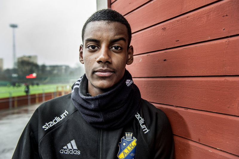 En ung Alexander Isak slog också igenom i AIK. Foto: Lars Pehrson/SvD/TT