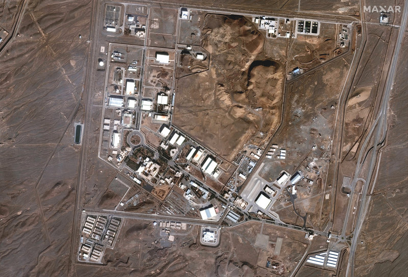 Satellitbild på Natanzanläggningen i Iran, i januari 2025 (det vill säga före Israels attacker).