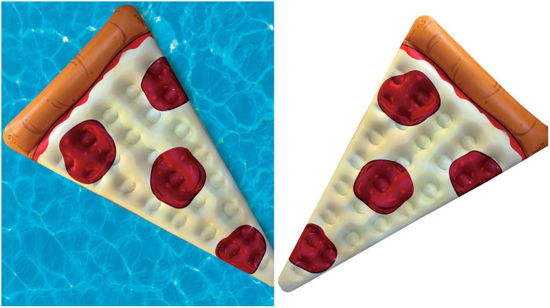 Pizzaslice som badmadrass