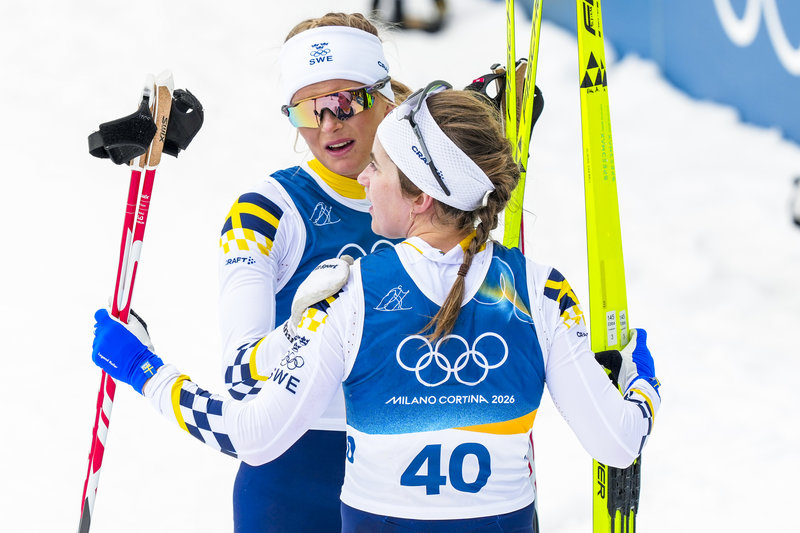 Dubbelt svenskt igen genom Frida Karlsson och Ebba Andersson. Foto: Lise Åserud/NTB/TT