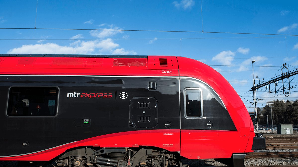 MTR Express kör sträckan mellan Göteborg och Stockholm. 