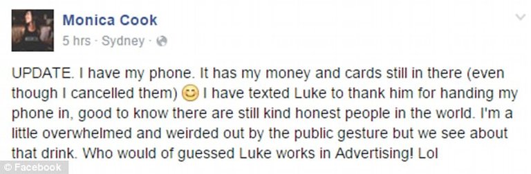 Monica svarar Luke som hittade mobilen Monica svarar Luke som hittade mobilen
