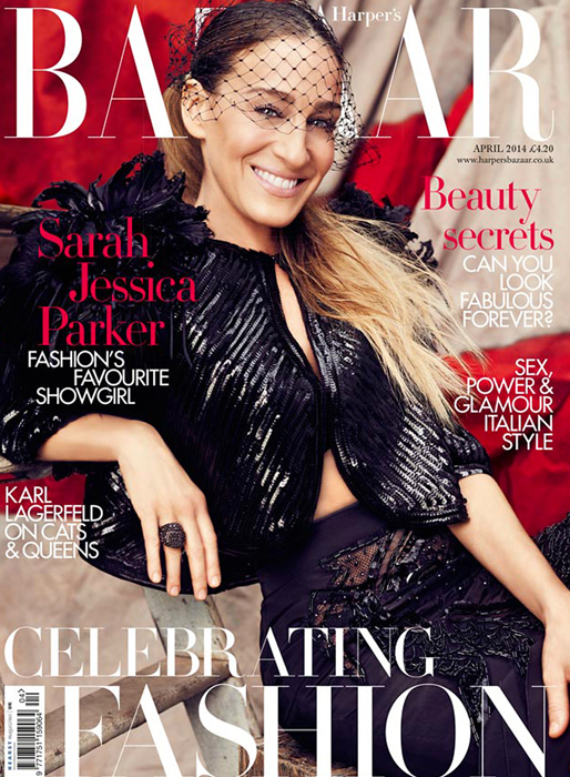 Sarah Jessica Parker på omslaget till Harpers Bazaar. Sarah Jessica Parker på omslaget till Harpers Bazaar.