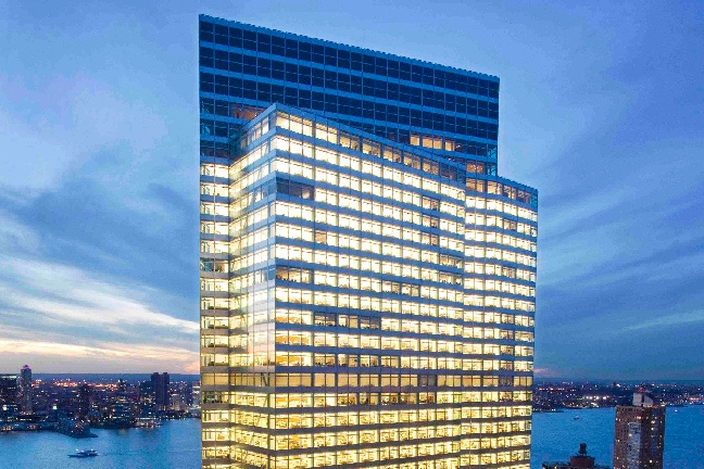 Toppen av Goldman Sachs huvudkontor i New York.