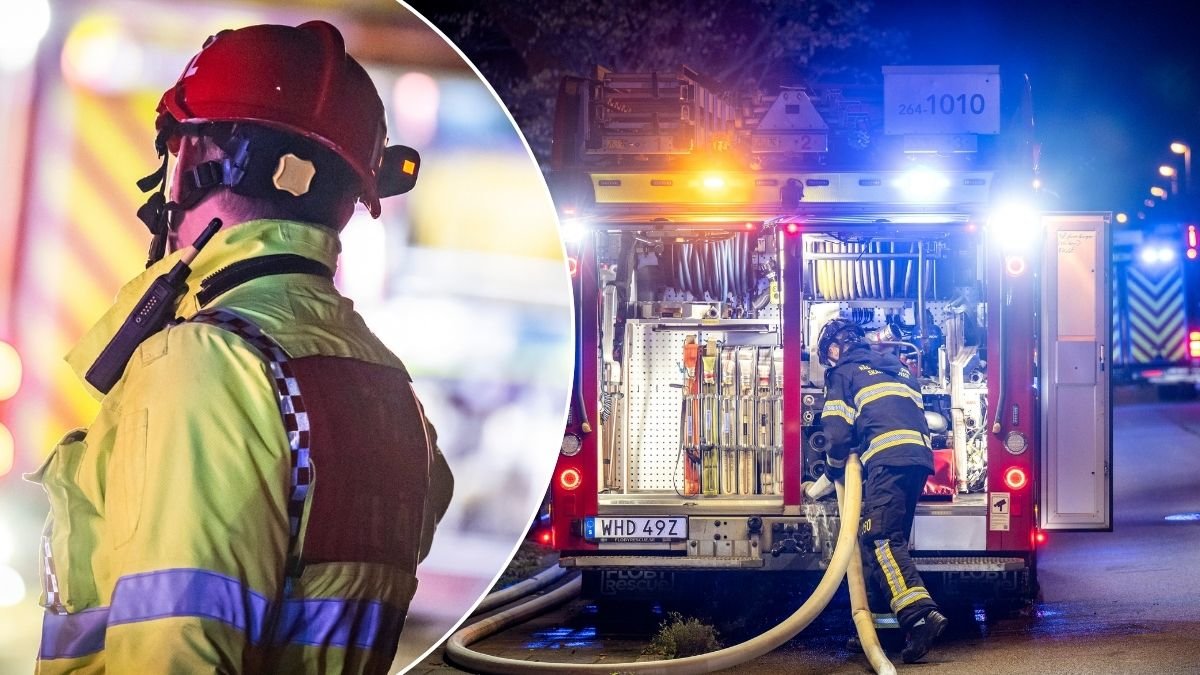 Jättebrand i villa – stor spridningsrisk